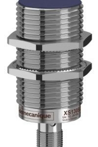 XS130BLPBM12 Telemecanique Sensor, Inductive Proximity, 4 Pin M12 Male Connector Connection Type; 3 Wire(S); UL, CSA, CE Approval; 12 to 24 VDC Operating Voltage; IP67 Enclosure; Nickel Plated Brass Body Material; Threaded Barrel Construction; -13 to 158 Deg F Operating Temperature