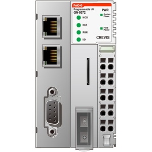 GN-9372 Beijer Electronics Programmable I/O, 16 Mb application memory, Up to 63 expansion slices, Modbus RTU / TCP master/slave, ARTI, OPC UA, Filesystem, online change and breakpoints, 10pt removable terminal block