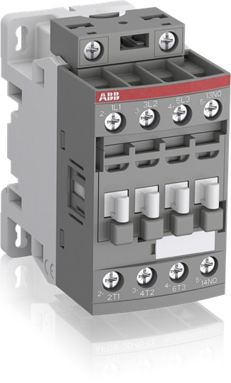 1SBL137001R1410 ABB - AF09-30-10-14 AF09-30-10-14 250-500V50/60HZ-DC Contactor. The AF09-30-10-14 is a 3 pole - 690 V IEC or 600 UL contactor with 1 built-in auxiliary contact and screw terminals, controlling motors up to 4 kW / 400 V AC (AC-3) or 5 hp / 480 V UL and switching power circuits up to 25 A (AC-1) or 25 A UL general use.