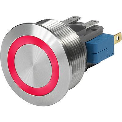 1241.6634.1181000 Schurter SWITCH, VANDAL RESISTANT, SPST, 5A, 250V, PRODUCT RANGE:MSM SERIES, PANEL CUTOUT DIAMETER:22.1MM, CONTACT CONFIGURATION:SPDT, SWITCH OPERATION:MOMENTARY, PUSHBUTTON ACTUATOR STYLE:ROUND FLUSH, ACTUATOR / CAP COLOUR:NATURAL ROHS COMPLIANT: YES