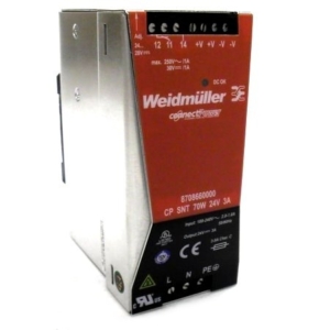 8708660000 Weidmuller - CP-SNT-70W-24V-3A POWER SUPPLY, SWITCH-MODE, 1/3 AMP, 50/60 HZ, 24 VDC, 100/240 VAC, 70 W, 8708660000