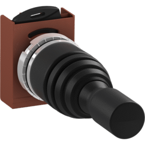 1SFA184720R9006 ABB - P9MMN4F Joystick. The P9MMN4F Joystick is: Modular metal - Joystick with holder - 4-position - Maintained - Joystick without latching function - Black - Non-illuminated - MetalThis Joystick is part of ABB's modular metal range designed for mining, construction and heavy industry applications, combining the highest reliability with the full flexibility of a modular range.