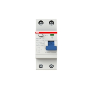 F202 A-16/0.01 ABB - 2CSF202101R0160 F427824 F200 Series: F202 A-16 / 0.01 pure differential switch for protection of sinusoidal currents and continuous with buttons components, In = 16A Idn = 10mA (2-pole)