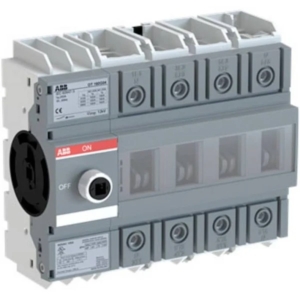 1SCA135135R1001 ABB - OT160G04 OT160G04 SWITCH-DISCONNECTOR. 4-pole, front operated, base mounted switch-diconnector with protected clamp terminals, handle and shaft are not included