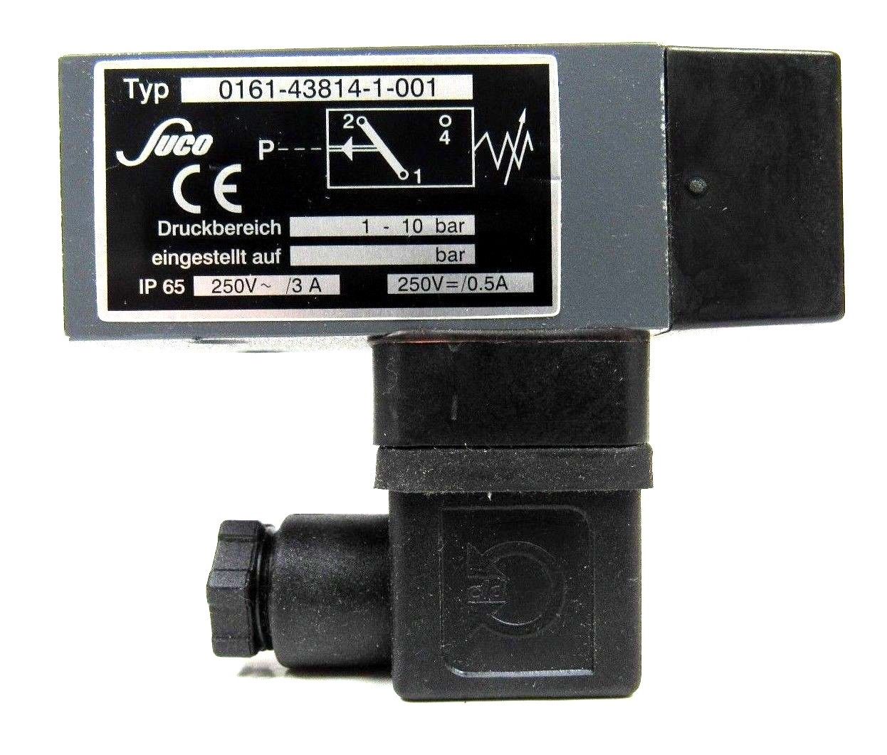 0162-43814-1-001 Suco Pressure switch, pressure range: 1 bar-10 bar, ip65
