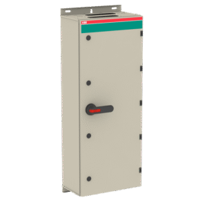 1SCA022340R2390 ABB - OT630KLCC3TZ OT630KLCC3TZ Safety switch. Safety switch, 3-p. 415V AC23 570A, 315kW. Mounted auxiliary contact: 2NO1NC. Steel sheet enclosure. IP65. Black Pistol handle. Interlocked cover. Defeatable interlocking.