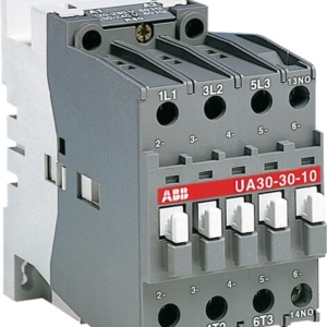1SBL281022R8410 ABB - UA30-30-10 110V 50Hz / 110-120V 60Hz The UA30-30-10 110V 50Hz / 110-120V 60Hz is a 3-pole contactors for capacitor switching, can be used for the switching of capacitor banks whose inrush current peaks are less than or equal to 100 times nominal rms current. The table below gives the permissible powers according to operational voltage and temperature close to the contactor. It also specifies the maximum peak current Î values accepted by the contactor. The capacitors must be discharged (maximum residual voltage at terminals ≤ 50 V) before being re-energized when the contactors are making. In these conditions, electrical durability of contactors is equal to 100 000 operating cycles. The UA.. series 3-pole contactors are of the block type design. - Main poles and auxiliary contacts: 3 main poles, 1 built-in auxiliary contact - Control circuit: AC operated with laminated magnet circuit - Accessories: a wide range of accessories is available.