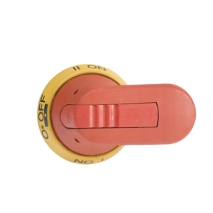 1SCA109850R1001 ABB - OHY65L6 IP65, NEMA 1, 3R, 12, 4X, padlockable with three padlocks in OFF-position, door interlock in ON-position. Screw fixing from the back side of the handle. No screws on the front ensures double insulation. The type and the ordering numbers are for one piece, colour red-yellow.