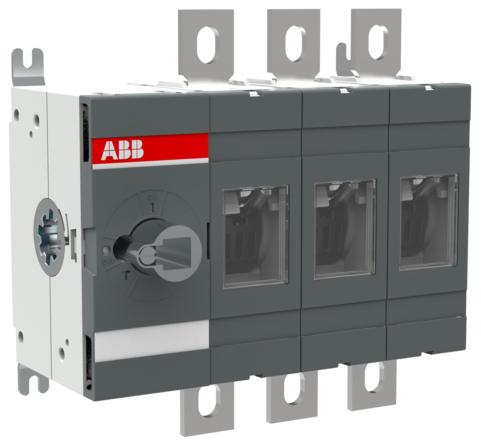 1SCA022763R5630 ABB - OT315E03K 3-POLE, FRONT OPERATED, BASE MOUNTED SWITCH-DICONNECTOR WITH BLACK DIRECT MOUNT HANDLE, TERMINAL BOLT KIT INCLUDED
