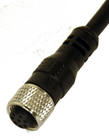 1330980 Reer - C8D5 Female Connector Cable. 5 m. with M12 8-pole Straight Connector