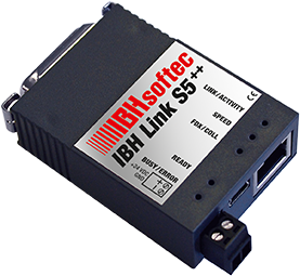 20284 IBH Softec - IBH Link S5++ CONVERTER, IBH LINK S5++, AS511-Ethernet, Operation with S7 HMI devices possible