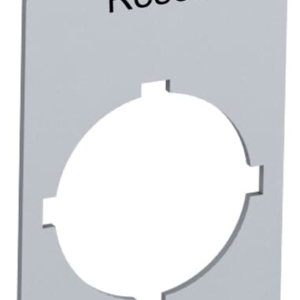 SK615552-27 ABB Rectangular legend plate 29,6x39 mm aluminum with text: Reset