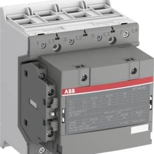 1SFL447101R1311 ABB - AF140-40-11-13 AF140-40-11-13 Contactor. The AF140-40-11-13 is a 4 pole - 690 V IEC or 600 V UL contactor with pre-mounted auxiliary contacts and double clamp, controlling motors up to 75 kW / 400 V AC (AC-3) / and switching power circuits up to 200 A (AC-1) or 175 A UL general use.