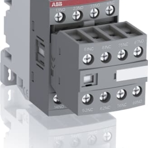 1SBH137001R1239 ABB - NF33/11-12 NF33/11-12 48-130V50/60HZ-DC Contactor relay. NF33/11 contactor relays are used for switching auxiliary and control circuits including overlapping of lagging / leading contacts NF contactor relays include an electronic coil interface accepting a wide control voltage Uc min. ... Uc max. Only four coils cover control voltages between 24...500 V 50/60 Hz.