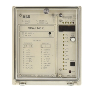 SPAJ-140 C ABB OVERCURRENT AND EARTH-FAULT RELAY, 5 AMP, 80-265V DC/AC, 50-60 HZ