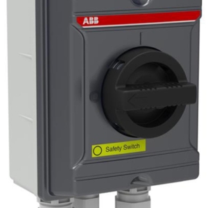 1SCA142663R1001 ABB - OTA16S3G EMC safety switch, 3-p. 415V AC23 16A, 7.5kW. Mounted auxiliary contact: 1NO0NC. Aluminium enclosure. IP65