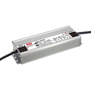 HLG-320H-12 Mean Well LED DRIVER, SINGLE OUTPUT, AC/DC, MIX MODE (CV+CC), BUILT IN PFC, OUTPUT: 12 VDC @ 22 AMP, IP67, CABLE OUTPUT, NOT DIMMABLE