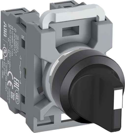 1SFA611200R4026 ABB - M2SS1-40B-20 M2SS1-40B-20 Selector Switch, 2-position - Momentary - Short handle - Black - Non-illuminated - Black Plastic - 2NO - 2 NO - 690 V