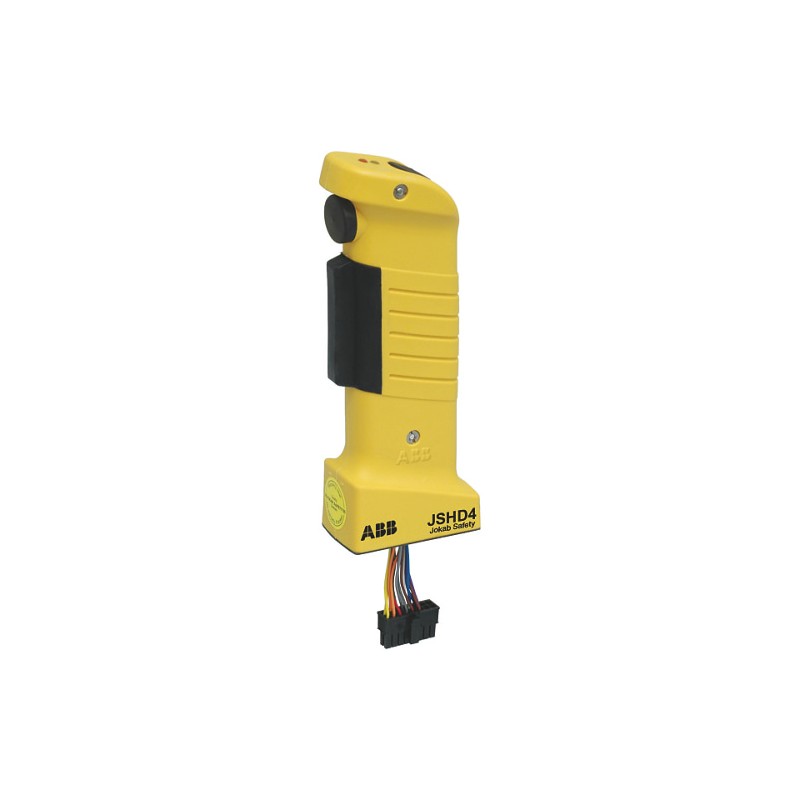 JSHD4-2-AD ABB - 2TLA019995R0400 Three-position device. Top part with LEDs, front button and top button. Bottom part with M12-8 connector.