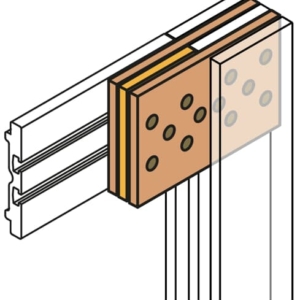 PFCB1016 ABB Abb PFCB1016 - Connection between shaped/shaped or shaped/flat bars for 1000A/1250A/1600A
