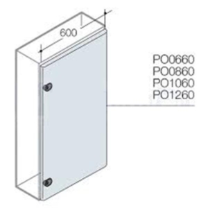 PO1060 ABB - M-PO1060 Abb PO1060 Blind Door IP65 ArTu M Wall 24 DIN Modules H1000mm W600mm