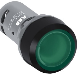 1SFA619100R1112 ABB - CP1-11G-10 Pushbutton - Momentary - Flush - Green - Illuminated - Black Plastic - 1NO - Green - 1 NO - 0 NC - , 24 V