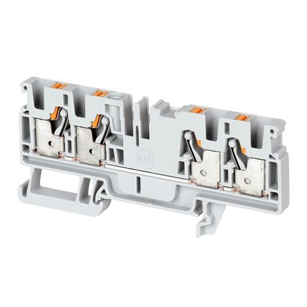 1SNA290131R2200 ABB - D2.5/5.SNBT.4L Spring Terminal Blocks - Disconnect with blade - with test socket - Grey. Orange