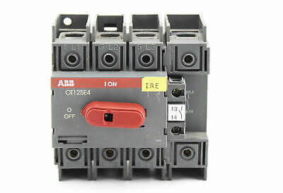 1SCA022373R1880 ABB - OT125E4 ABB 4P Pole Isolator Switch - 125A Maximum Current, 45kW Power Rating, IP20