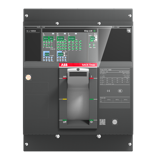 1SDA100895R1 ABB - XT7H 1000 Ekip Dip LSI In=1000A 3p F F CIRCUIT BREAKER TMAX XT7H 1000 FIXED THREE-POLE WITH FRONT TERMINALS AND LEVER OPERATING MECHANISM AND SOLID-STATE RELEASE IN AC EKIP DIP LSI R 1000