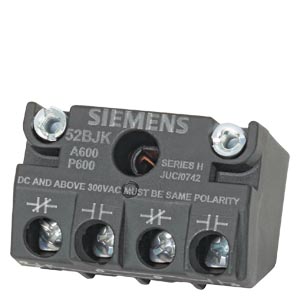 US2:52BJK Siemens - 52BJK AUXILIARY CONTACT BLOCK, SIZE 00-4, 1NO/1NC