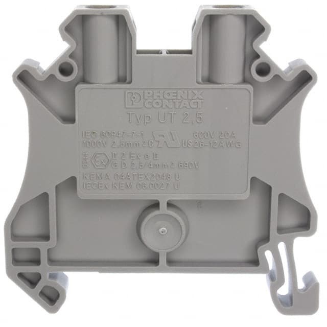 3044076 Phoenix Contact - UT 2,5 Feed-through terminal block, nom. voltage: 1000 V, nominal current: 24 A