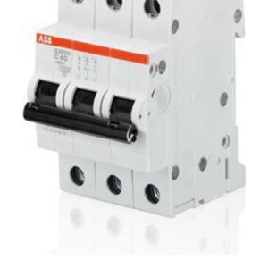 S293-C80 ABB MINIATURE CIRCUIT BREAKER, S290, 3 POLE, C CURVE, 400 VAC, 50/60 HZ, 80 AMP, 10 KA IR