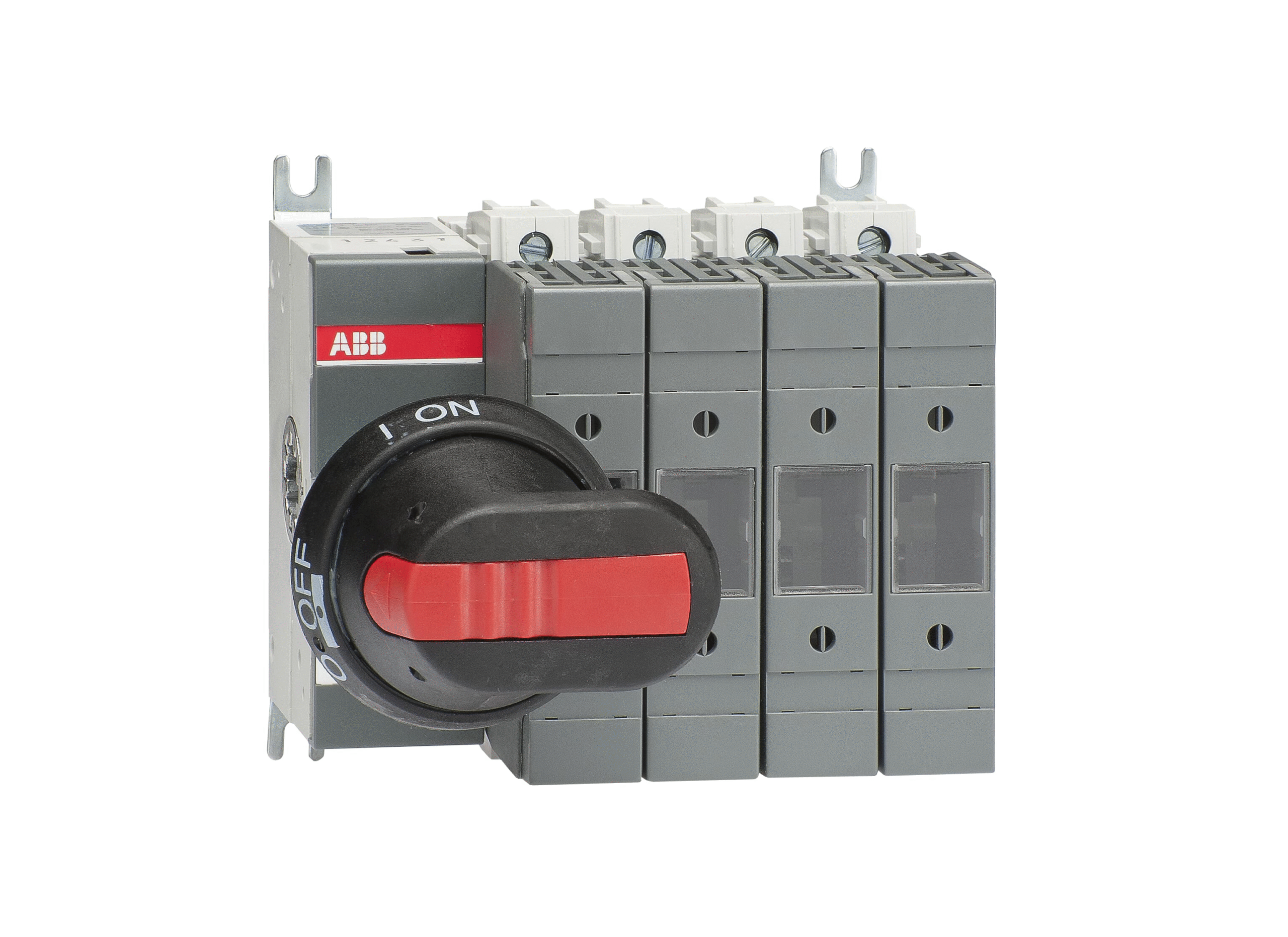 1SCA115228R1001 ABB - OS63GD04FP Switch-disconnector fuse, 63A, 4-pole, DIN 000, front operated, switched fusible fourth pole, handle and shaft included