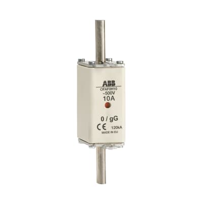 1SCA022627R2870 ABB - OFAF0H80 Fuselink, rated current 80A, size NH0, rated voltage 500VAC / 250VDC, utilization category gG, rated breaking capacity 120 kA (AC) / 80 (kA DC)