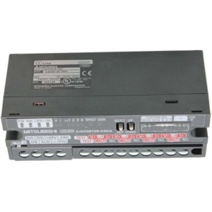 AJ65SBT2B-64DA Mitsubishi Analog voltage/current remote output unit module - for cabinet installation - Mitsubishi Electric (MELSEC-A series) - 4I/O [4AO (4 x analog outputs (-10...+10Vdc / 0-20mA; 12000-16000pt resolution))] - with screw-clamp term. connections - with CC-Link communication capability