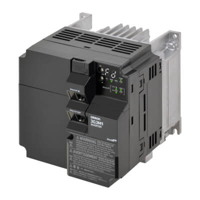 3G3M1-A4040-ECT Omron M1 inverter, EtherCAT ver., 400 VAC 3-phase, 4.0/5.5 kW (HHD/HND), 9.2/11.1 A (HHD/HND), open/closed loop controls, STO/FSoE, max. freq. 590Hz