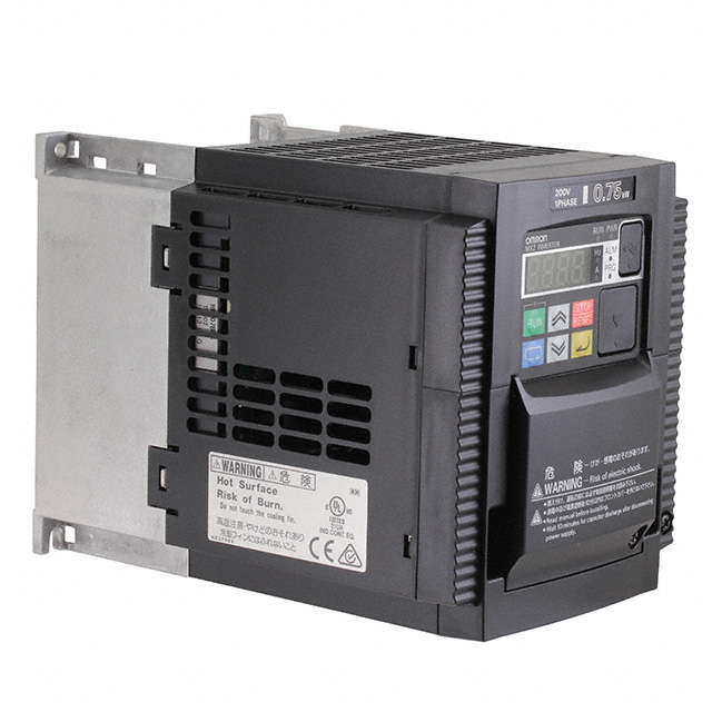 3G3MX2-AB007-V1 Omron COMPACT INVERTER DRIVE, MX2 SERIES, INPUT: 11.5-13.8 AMP 1-3 PHASE, 200-240 V 50/60 HZ, OUTPUT: 5-6 AMP 3 PHASE 200-240 V 0.1-580 HZ, 0.75 KW MOTOR CAPACITY