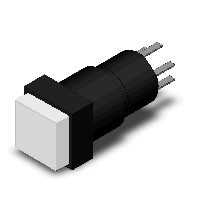 A3CA-90B0-W Omron Switch Push Button N.O./N.C. SPDT Square Button 1A 250VAC 30VDC Alternate Panel Mount Solder