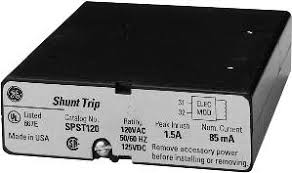 SPST120 General Electric SHUNT TRIP, 120 VAC / 125 VDC, 50/60 HZ, 1.5 AMP