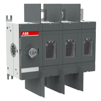 1SCA022723R0220 ABB - OT200U03 OT200U03 SWITCH-DISCONNECTOR, 3-pole, front operated, base mounted non-fusible diconnect switch, handle and shaft are not included, terminal bolt kit included