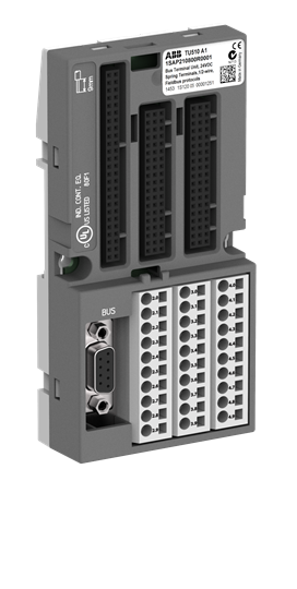 1SAP210800R0001 ABB - TU510 Interface terminal unit. For serial protocols. Spring terminals. D-Sub 9 connector (TU510)