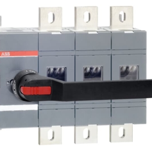 1SCA022860R6230 ABB - OT1250E03P SWITCH-DISCONNECTOR, 3-pole, front operated, base mounted switch-diconnector with black IP65 handle and shaft, terminal bolt kit included