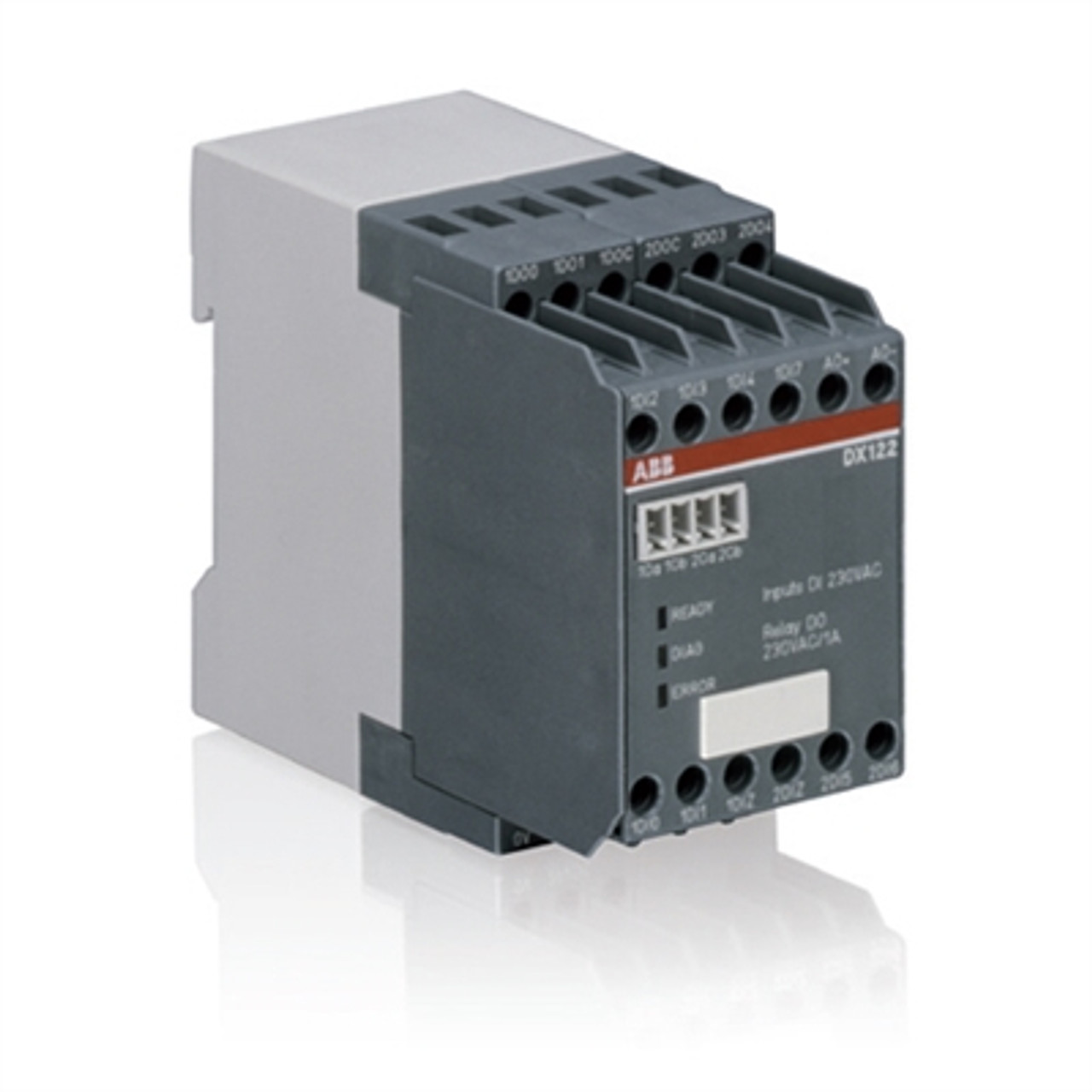 1SAJ622000R0101 ABB - DX122-FBP.0 DX122 IO-Module for UMC100, 8 DI 110-230 V AC, 4 DO, 1AO, Supply 24 V DC. One digital extension module can be connected at the same time.