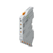 1115655 Phoenix Contact - CAPAROC E2 12-24DC/1-4A 2-channel electronic circuit breaker module for protecting 12 and 24 V DC loads against overload and short circuit. Nominal current adjustable from 1 A to 4 A via step switch. For DIN rail installation via the CAPAROC current rails.