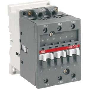 1SBL351022R8000 ABB - UA50-30-00 220-230V 50Hz / 230-240V 60Hz 3-pole contactors for capacitor switching, can be used for the switching of capacitor banks whose inrush current peaks are less than or equal to 100 times nominal rms current