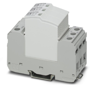 2905353 Phoenix Contact - VAL-SEC-T2-3C-175-FM Plug-in surge arrester, in accordance with Type 2/Class II, for 3-phase power supply networks with combined PE and N installed in one conductor (4-conductor system: L1, L2, L3, PEN), with remote indication contact.