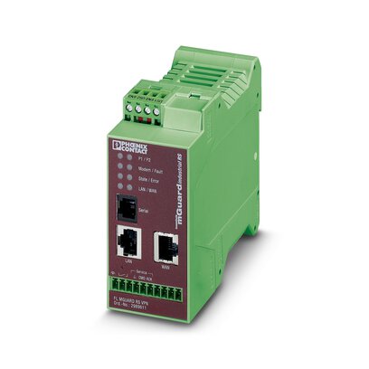 2989611 Phoenix Contact - FL MGUARD RS VPN Router with intelligent Firewall, data throughput up to 99 Mbps (wire speed), Stateful Inspection Firewall for optimum safety and extremely simple configuration, VPN as per IPsec, hardware encryption with up to 70 Mbps