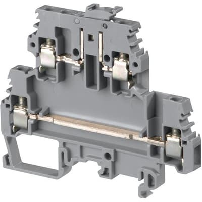1SNA115436R0000 TE Connectivity - M6/6 SB Disconnect, Screw Clamp Terminal Block, Gray, Product Spacing 8 mm [.314 in], 2 Position, Screw Terminal, ENTRELEC SNA, Modular Terminal Blocks