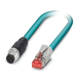 1403497 Phoenix Contact - VS-MSD-IP20-93E/0,5 Network cable, Ethernet CAT5 (100 Mbps), 4-position, shielded, Plug straight M12 / IP67, coding: D, on Plug straight RJ45 / IP20, cable length: 0.5 m