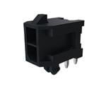 10127720-021GLF Amphenol Pwr 3.0, Dual Row, Right Angle Through Hole Header, 2 Positions, 100μin Tin plating, GW Compatible LCP, With Pegs, Tray Packing.